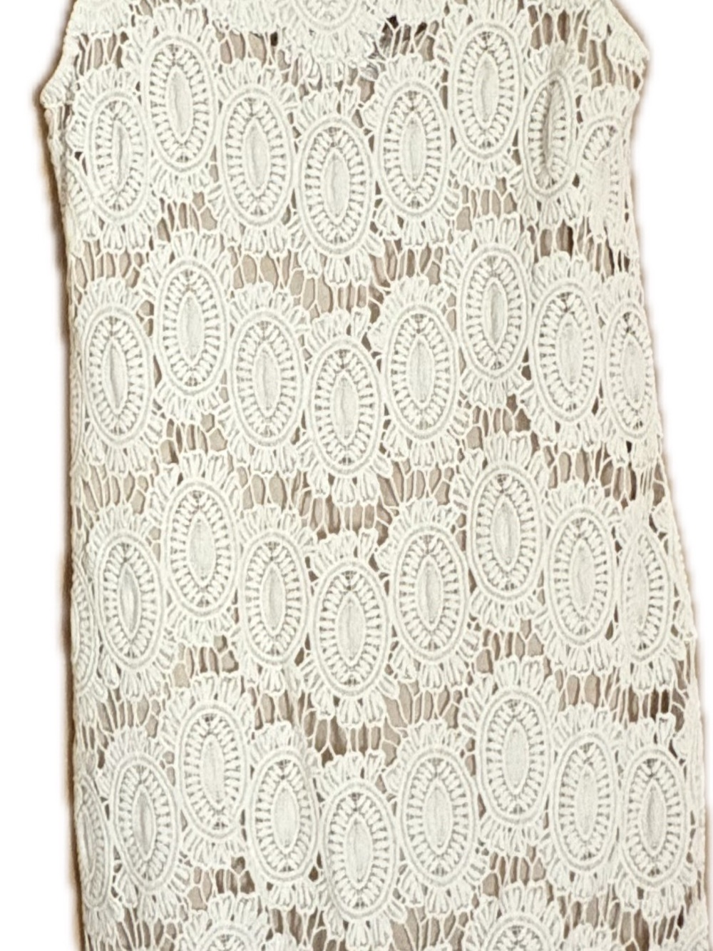 Yoana Baraschi Cream Crochet Pencil Skirt